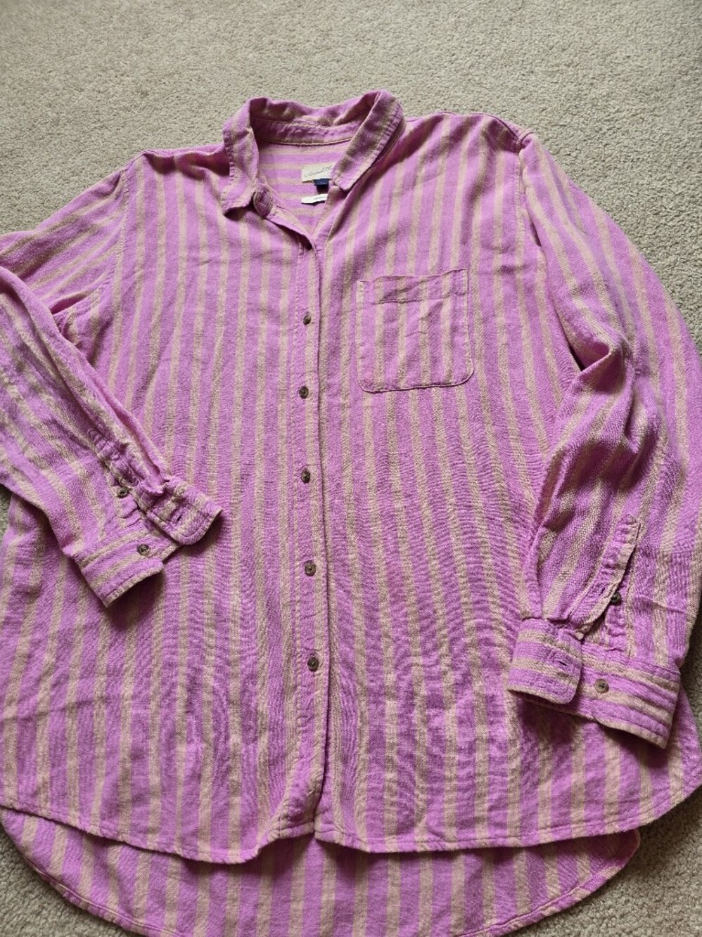 Universal Threads Linen Rayon Button Down Womens Oversized Large